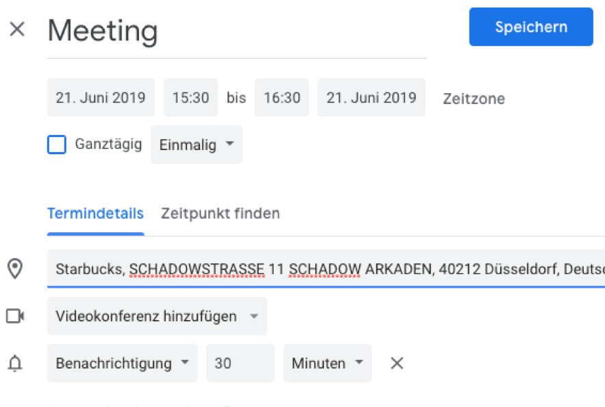 Google Funktionen Meeting