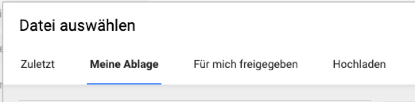 Google Kalender Funktionen Datei auswählen