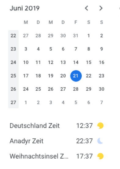 Google Kalender Funktionen Kalender und Wetter